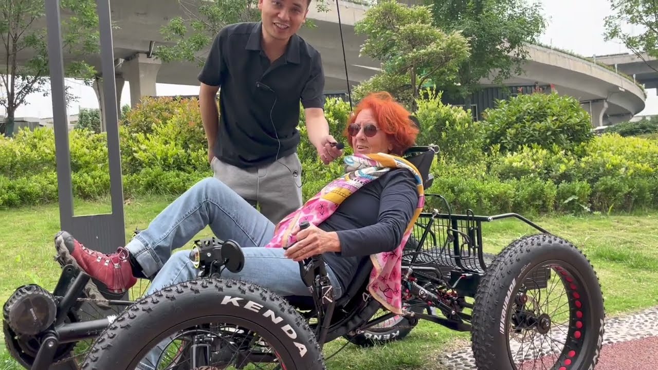 TrikExplor Off-road Recumbent Quad F420E Demo Riding by his Owner