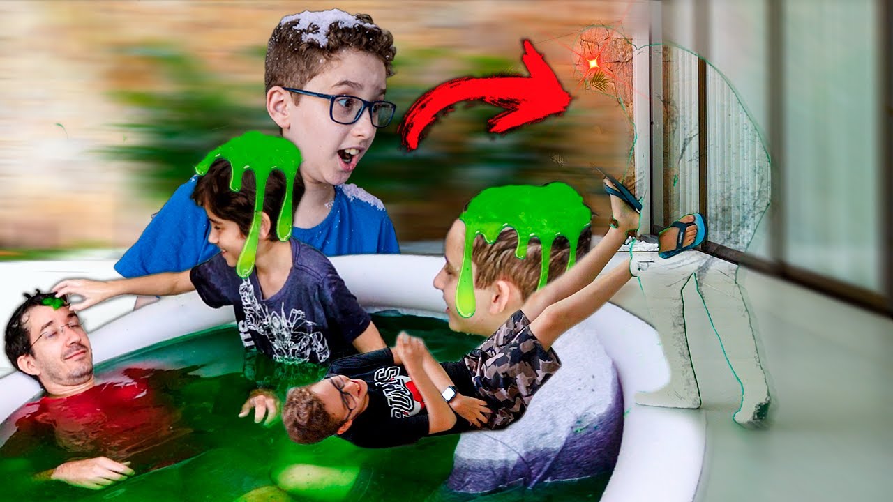 AMOGUS INVISIVEL APARECE - PISCINA DE SLIME E NEVE ARTIFICIAL