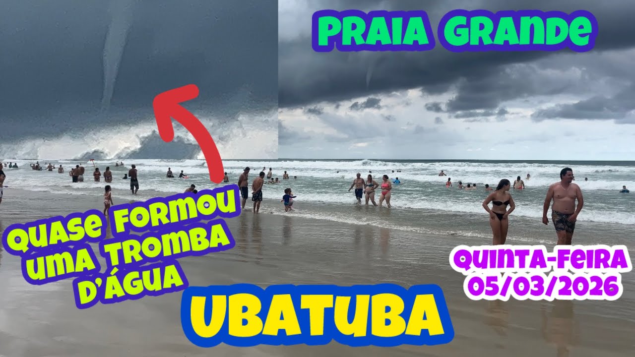 UBATUBA PG COM BOM MOVIMENTO NESSA QUINTA-FEIRA, QUASE FORMOU UMA TROMBA D’AGUA… 05/03/2026