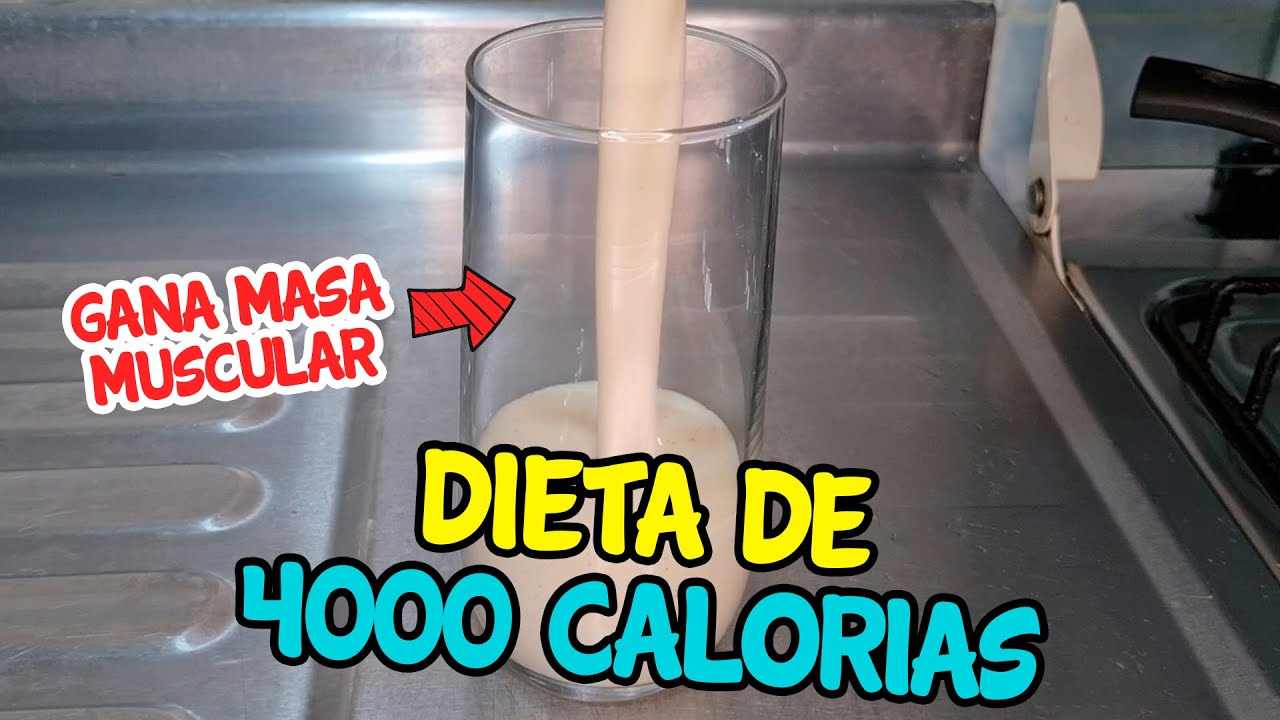 4000 CALOR&Iacute;AS al d&iacute;a para ganar MASA MUSCULAR | Recetas Fitness F&aacute;ciles