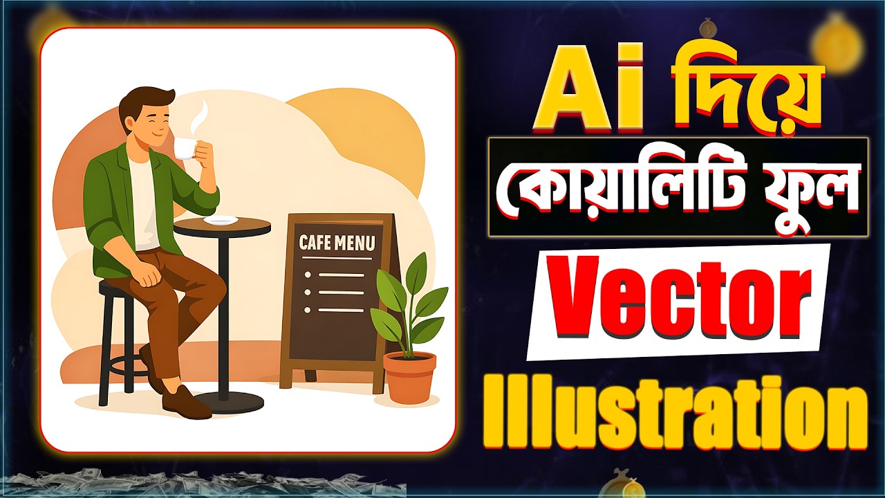 AI দিয়ে Professional Vector Illustration বানানোর সহজ উপায় 🔥 Full Tutorial Bangla 🔥 DMS IT