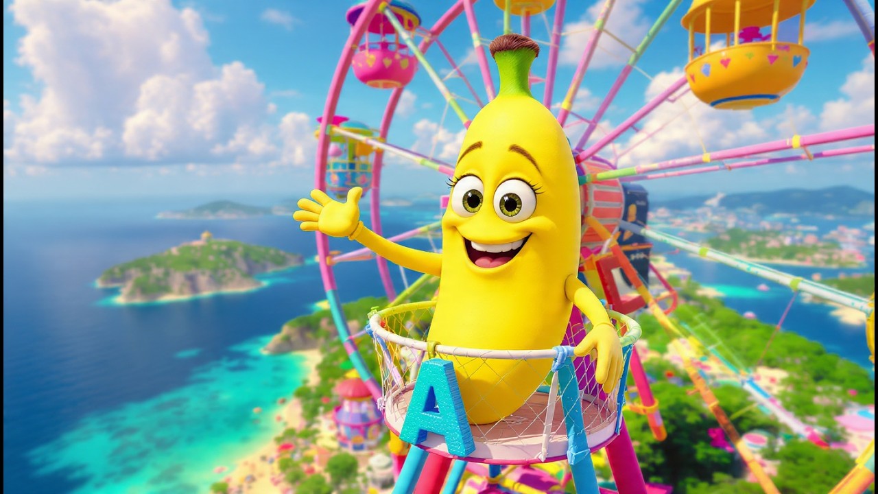 Alphabet Ferris Wheel Adventure 🍌🧼✨ ABC Song for Kids
