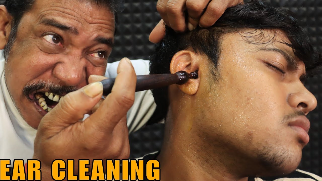 Ear Massage & Ear Cleaning by Asim Barber | Head Massage & Hair Cracking | Neck Cracking | ASMR