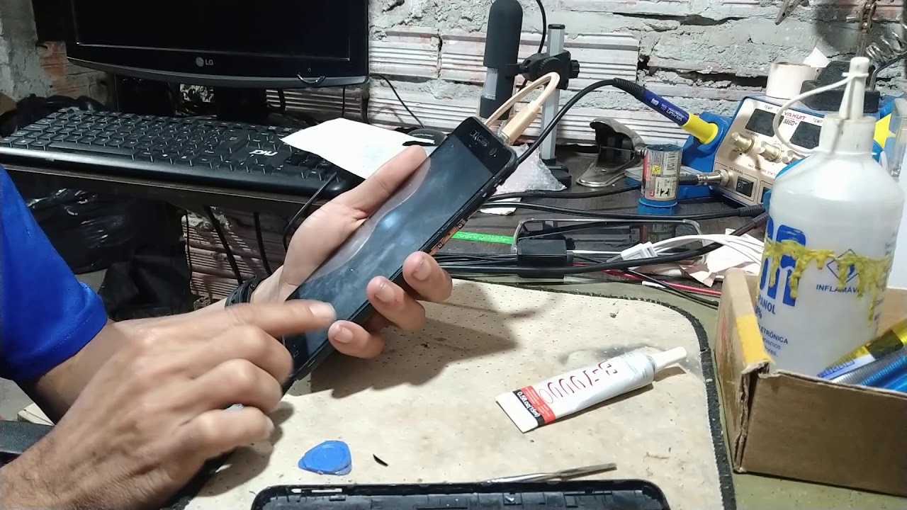 Troca  da tela Alcatel