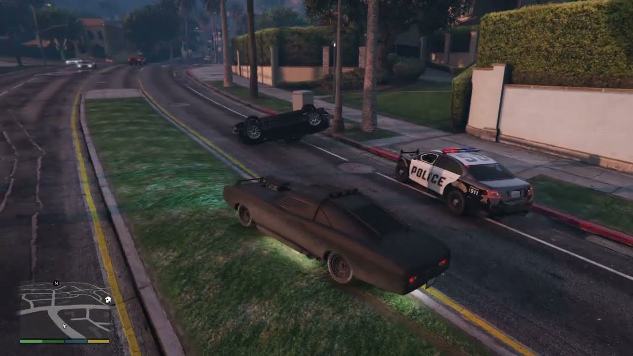 Grand Theft Auto V.  Duke O'Death Police Hot Pursuit 10-80. Flipping Idiot.