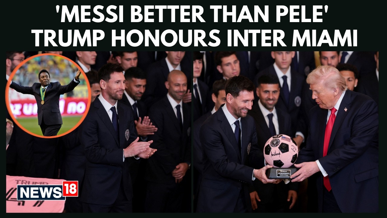 Trump Meets Messi | Trump Declares Messi Better Than Pelé at The White House | Inter Miami | N18G