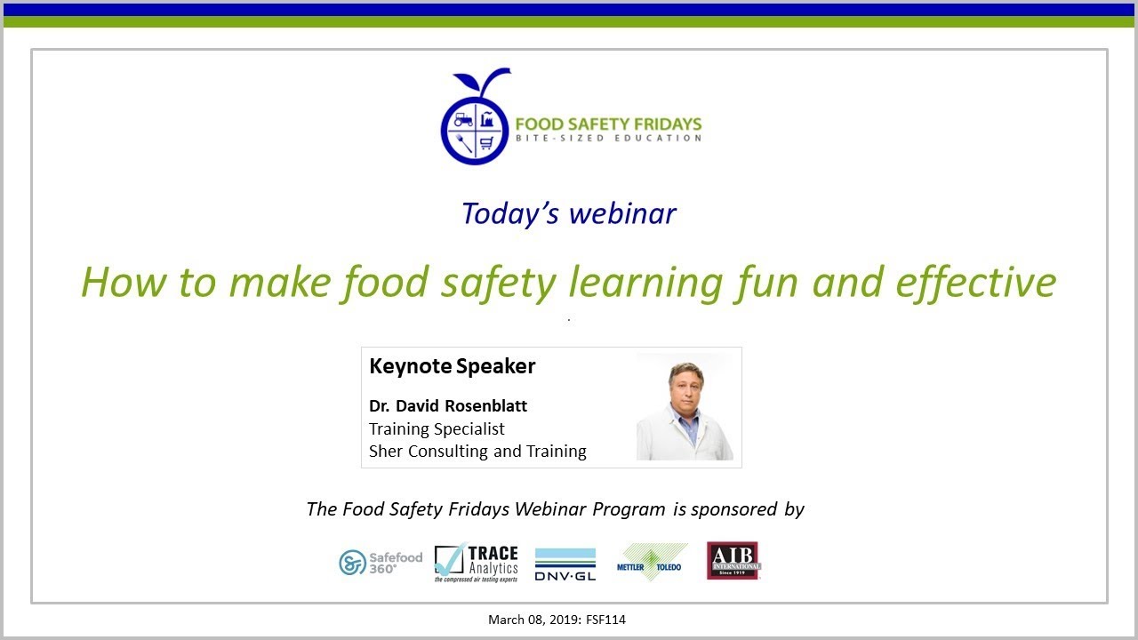 How to make food safety learning fun and effective