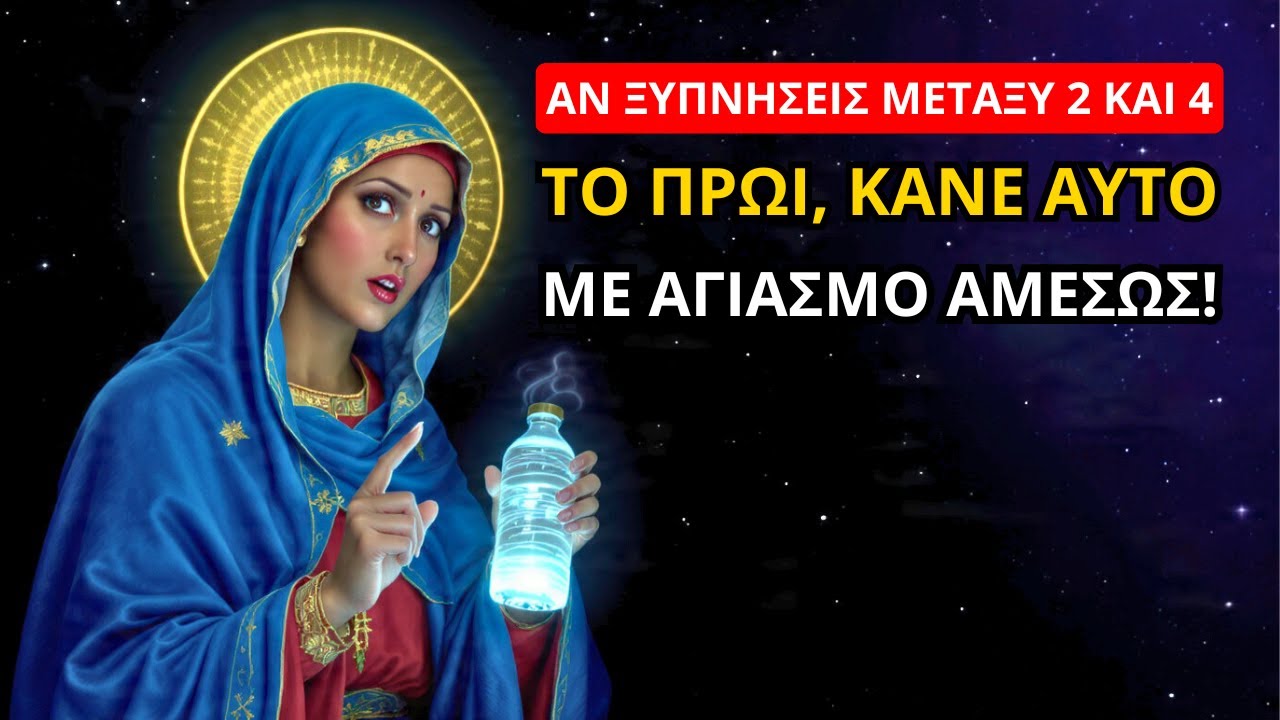 Η Παναγία: Αν ξυπνήσεις μεταξύ 2 και 4 το πρωί, ΚΑΝΕ ΑΥΤΟ με αγιασμό αμέσως!