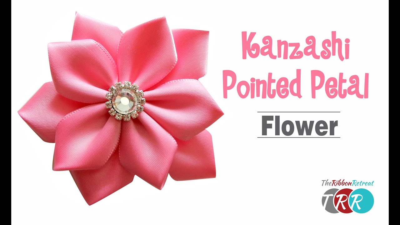 How to Make a Kanzashi Pointed Petal Flower - TheRibbonRetreat.com