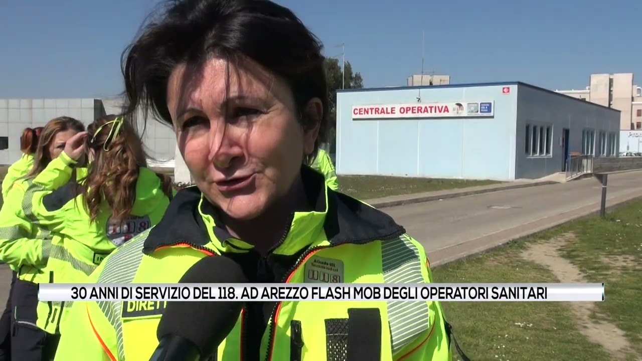 30 anni di servizio del 118. Ad Arezzo flash mob degli operatori sanitari