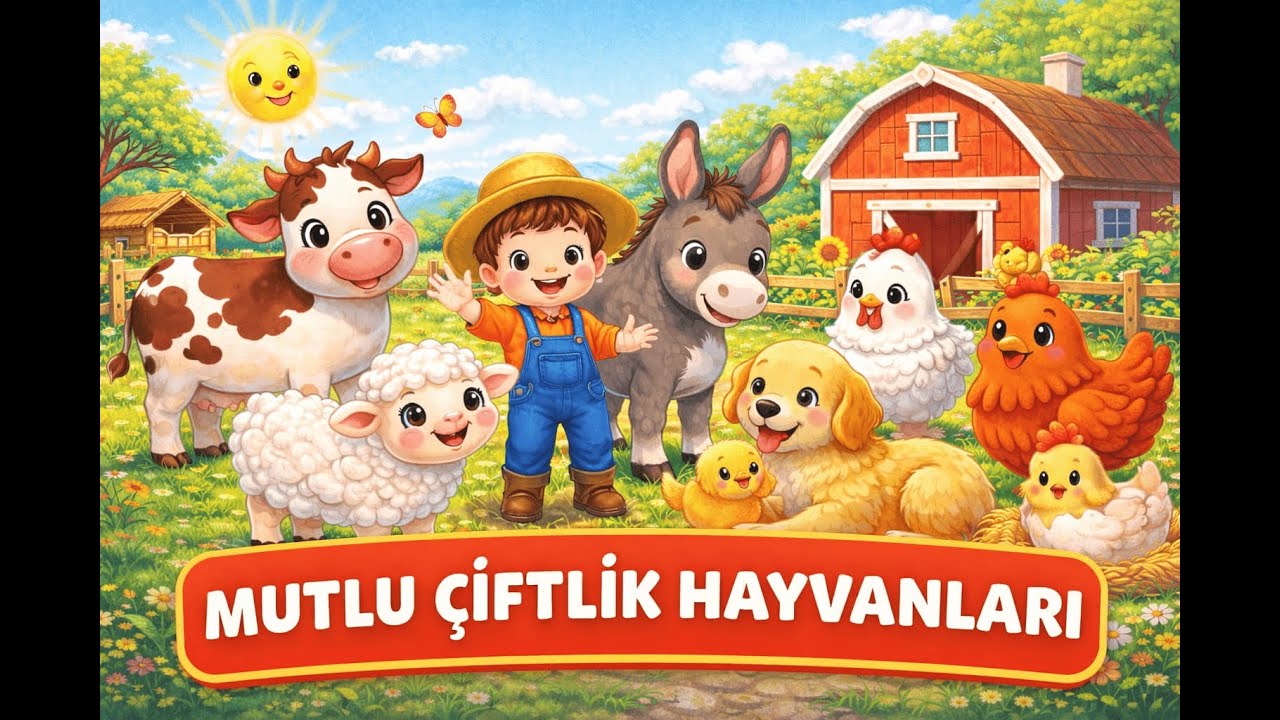 Mutlu Çiftlik Hayvanları 🐑🐕🐔 I Çocuk Şarkıları I Eğitici Şarkılar I
