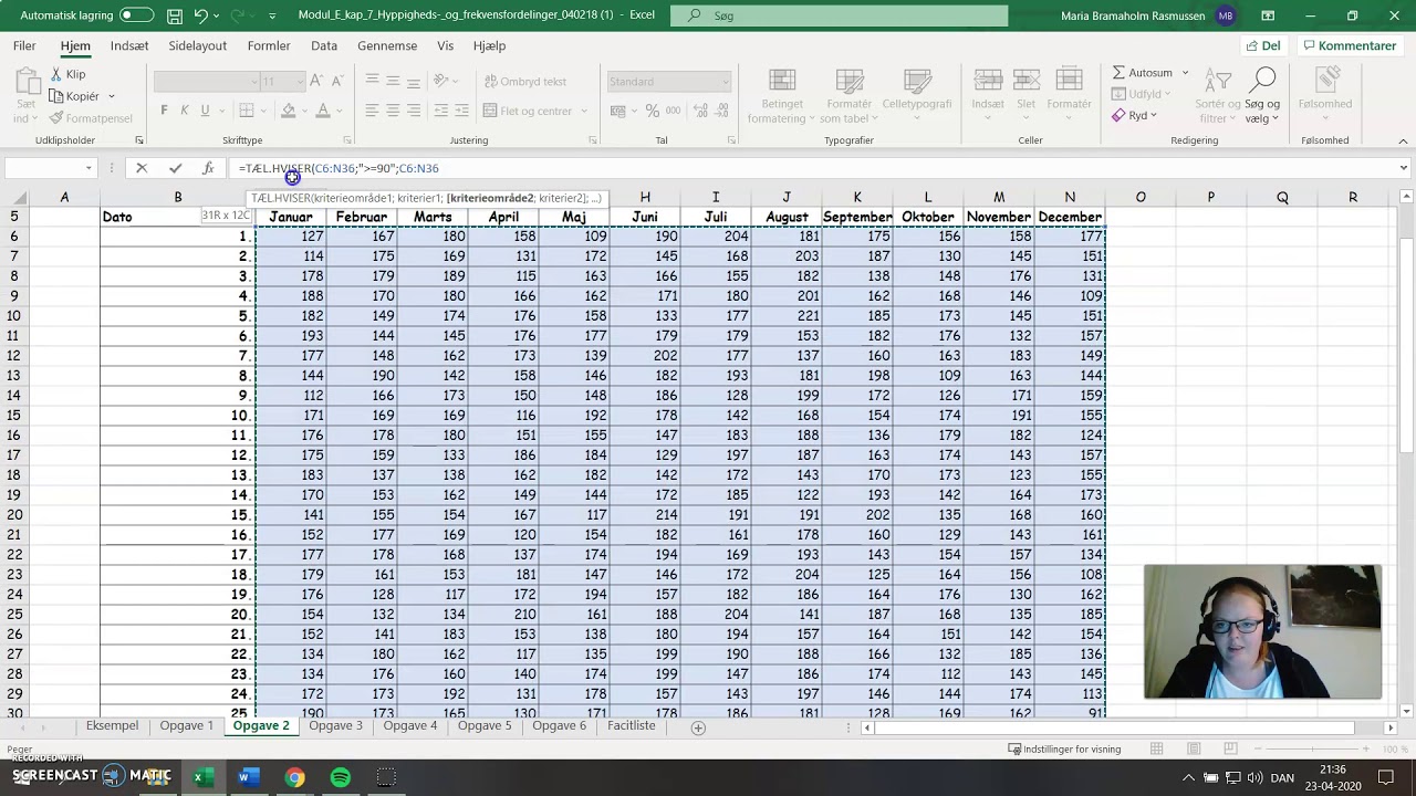 Grupperet Statistik i Excel