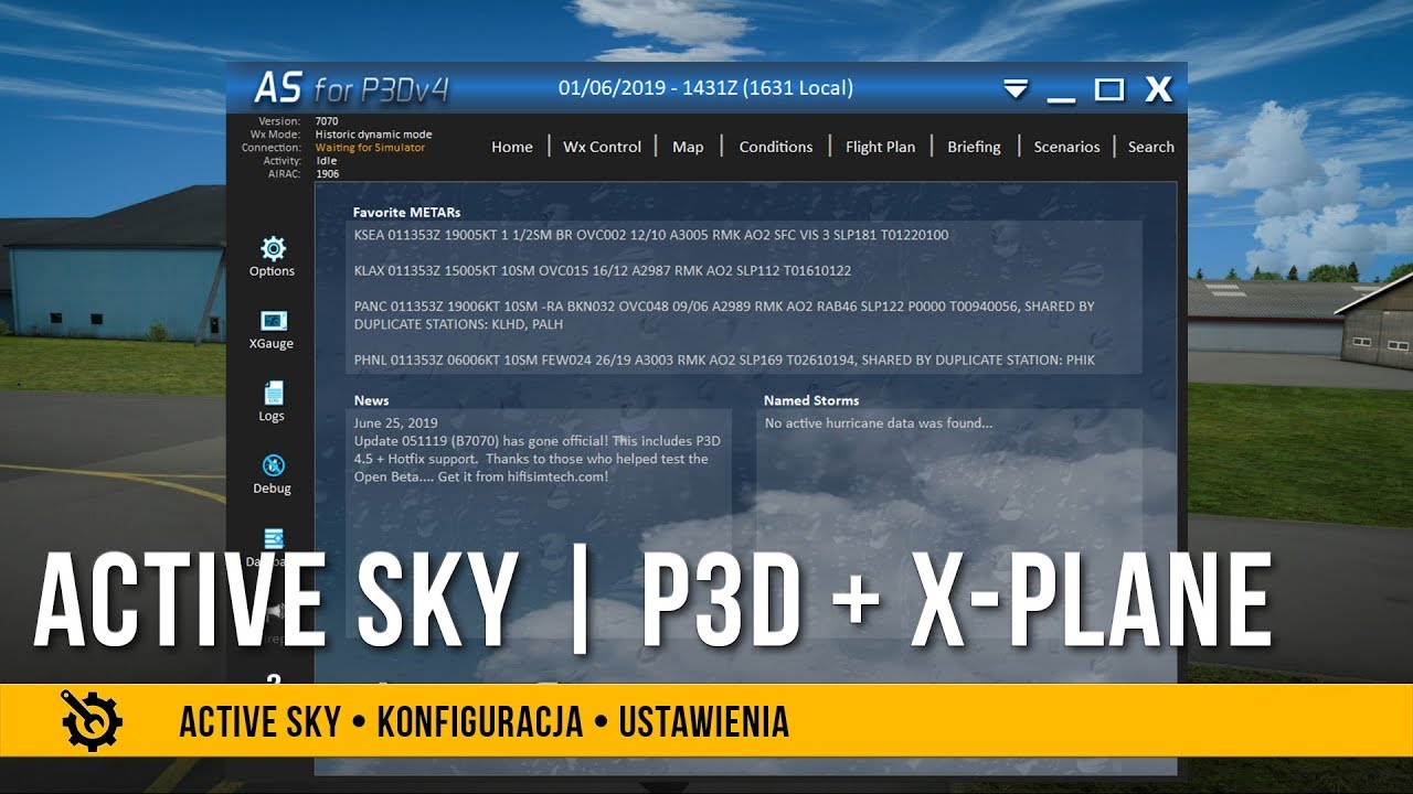 Poradnik konfiguracji Active Sky | Prepar3d | X-Plane 11