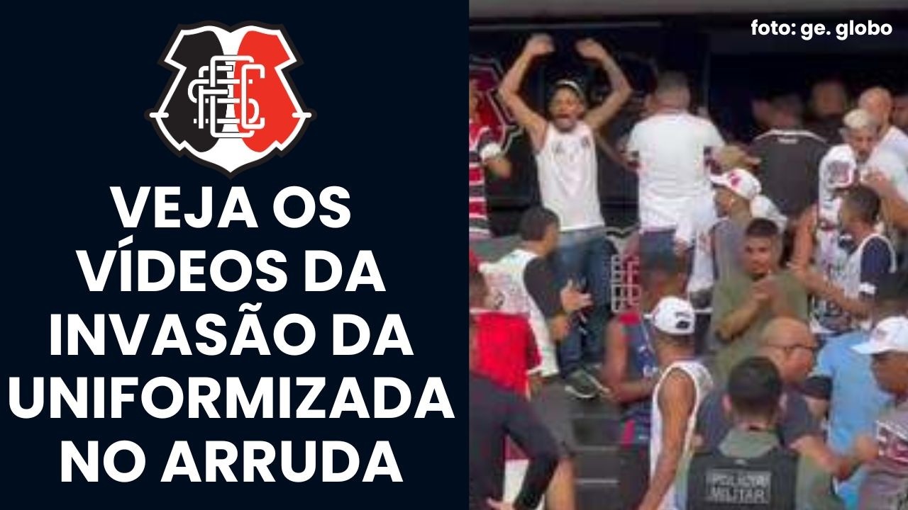 UNIFORMIZADA INVADE O ARRUDA E JOGADORES DO SANTA FICAM TRANCADOS
