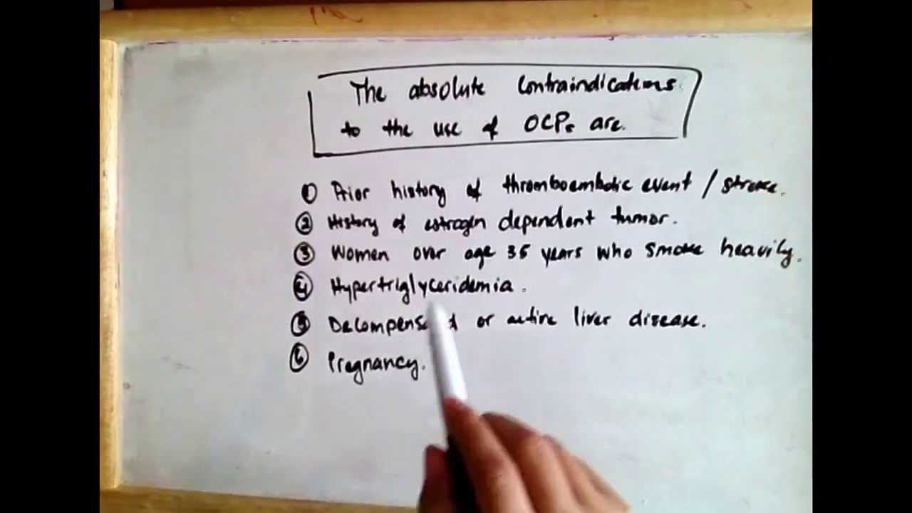 The absolute contraindications to the use of oral contraceptive pills