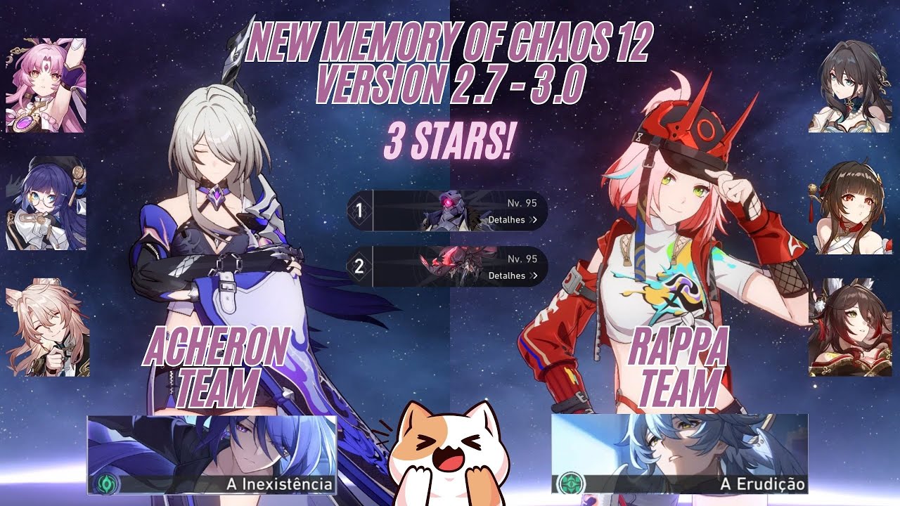New Memory of Chaos - Stage 12 - Acheron Team and Rappa Team - 3 STARS - V2.7 - Honkai Star Rail