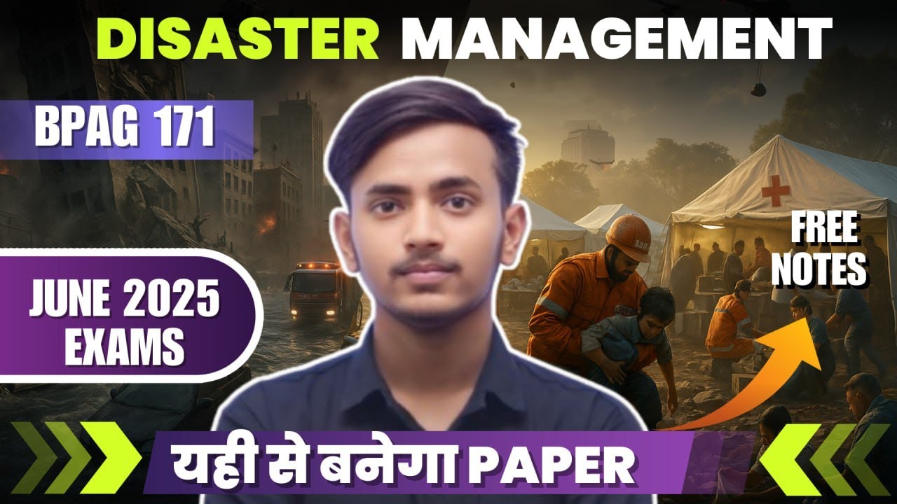 BPAG 171 IMPORTANT QUESTIONS JUNE 2025 EXAMS | DISASTER MANAGEMENT