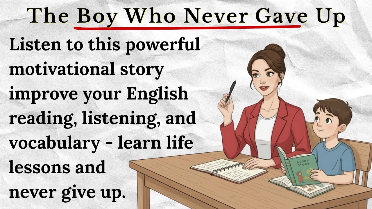 How to Learn English through story | The Boy Who Never Gave Up🔥 | Graded Reader