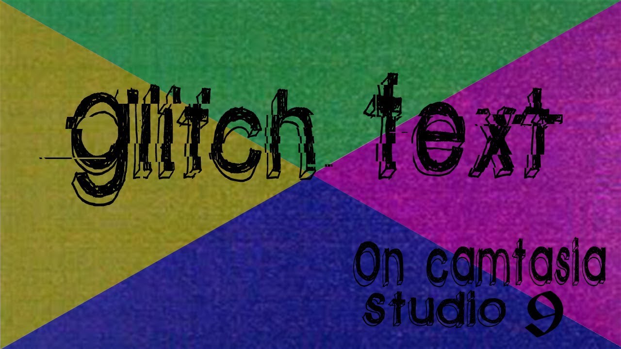 How to make glitch effect on text on Camtasia 9 | Tutorials