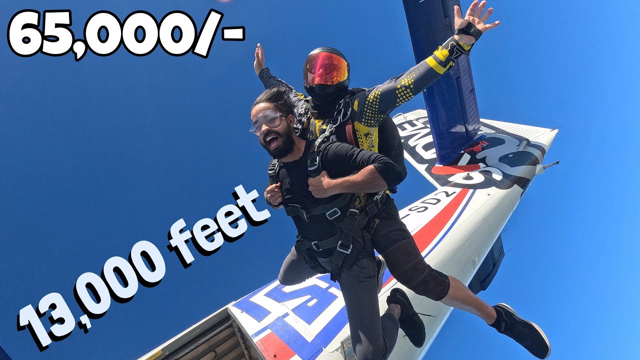 💥My “FIRST” skydive from 13,000 feet | Flight-ൽ നിന്ന് ചാടി!!