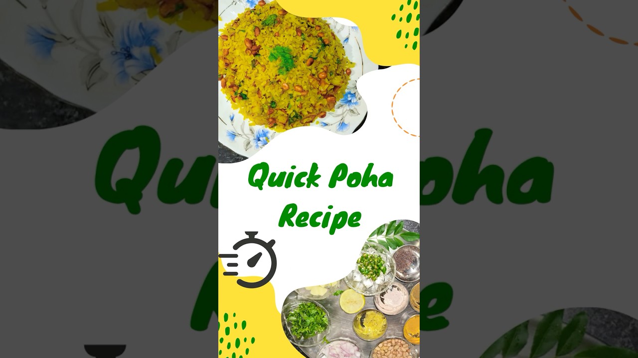 QUICK POHA RECIPE | Healthy Breakfast | Ready in 10min #QuickBreakfast #PohaRecipe #EasyCooking