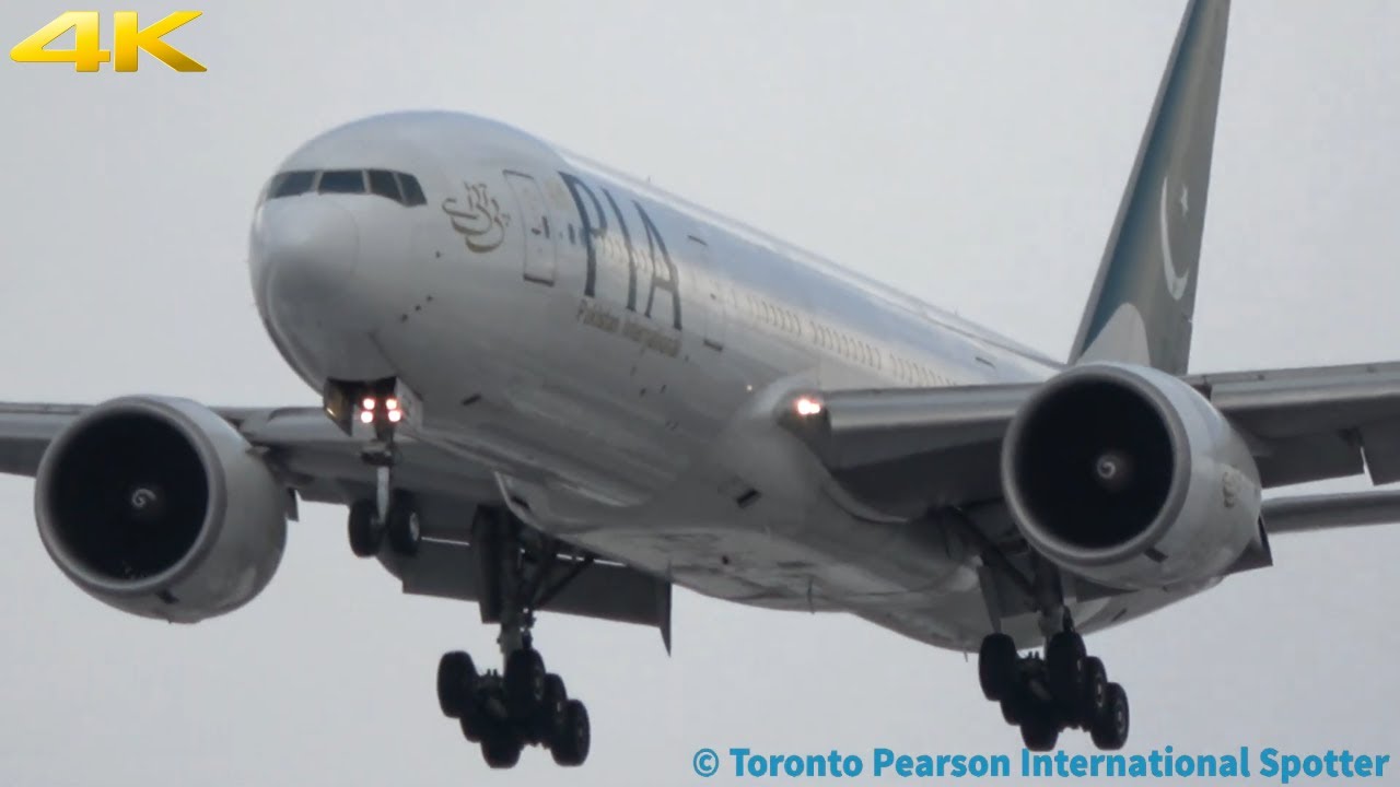 [4K] Female First Officer! Pakistan Int'l Airlines [Landing- RWY 23] (Toronto Pearson) 1/25/2019