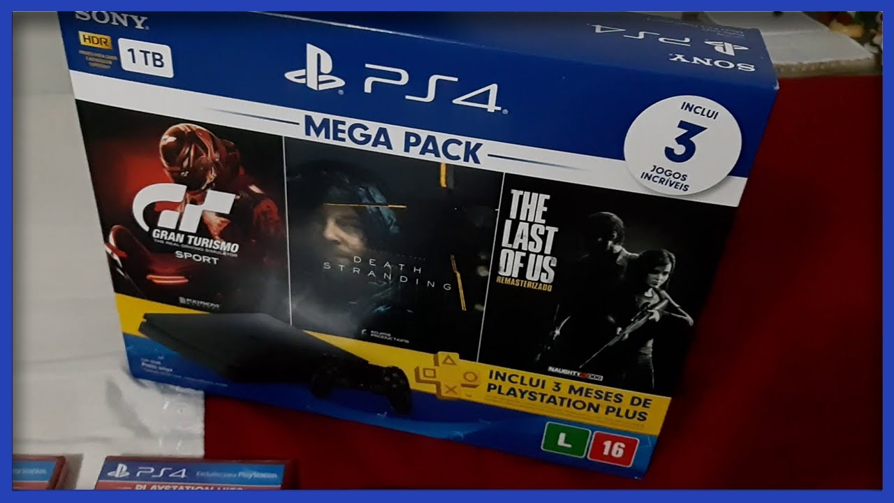 FINALMENTE UNBOXING PS4 SLIM MEGA PACK COMPREI