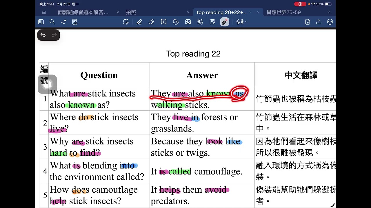 Top reading 20+22+23句子