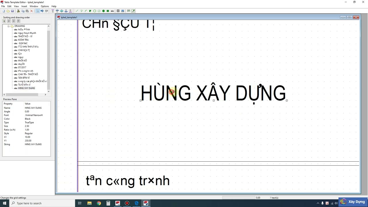 Buổi 9.1.  HƯỚNG DẪN TEKLA 2017 - HƯỚNG DẪN TẠO TEMPLATE KHUNG TÊN