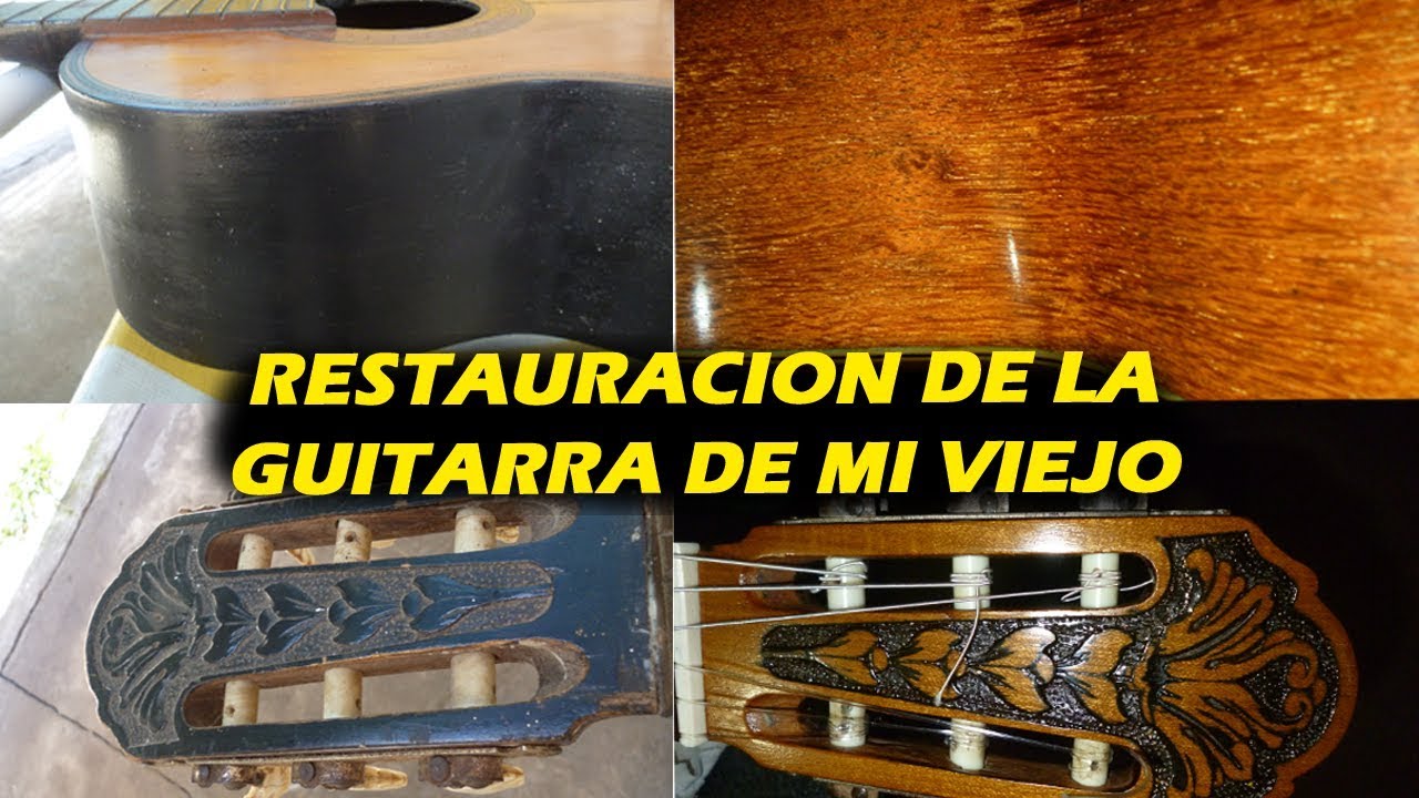 Restauracion de la guitarra de mi viejo (51 años tiene)