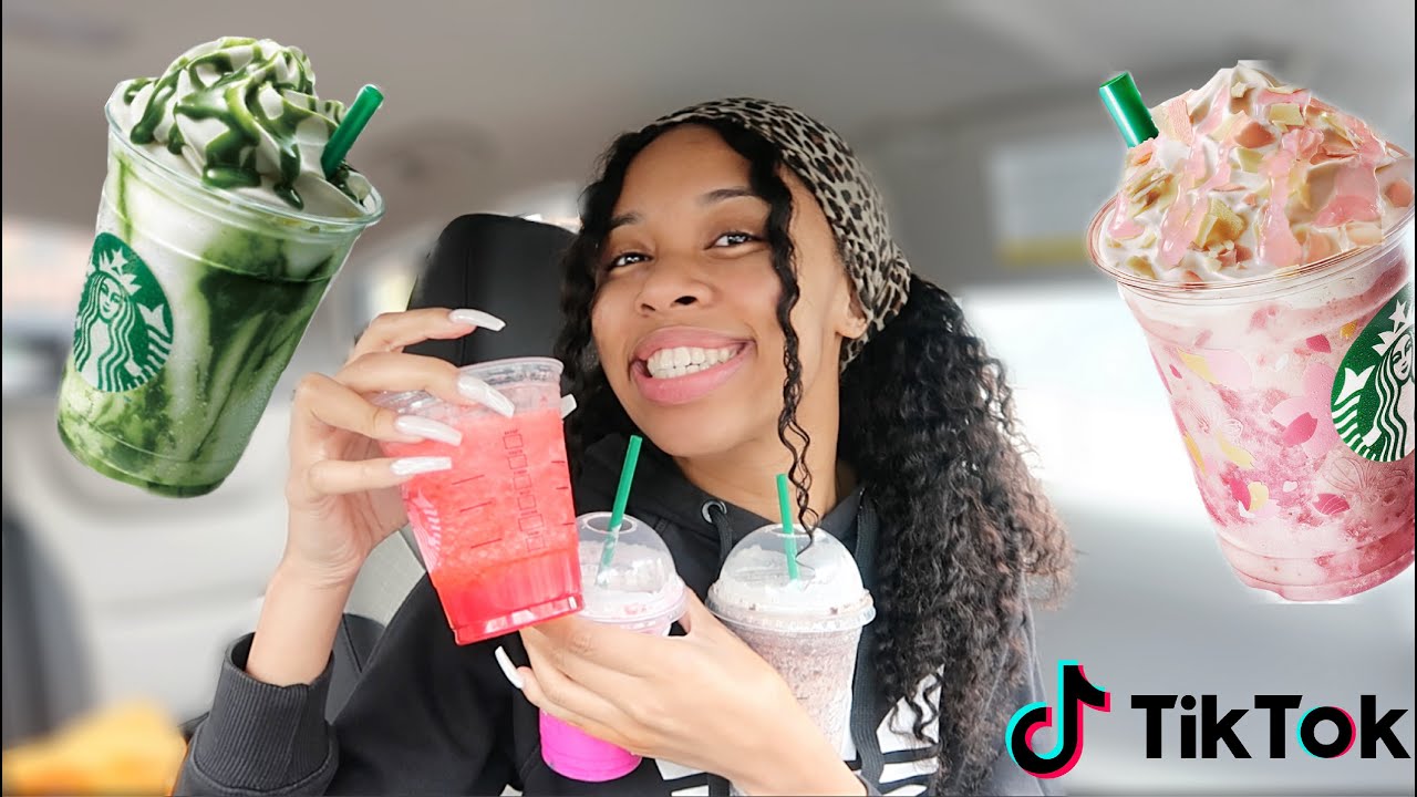 TRYING VIRAL TIKTOK STARBUCKS DRINKS! 😳 | TayPancakes | Challenge