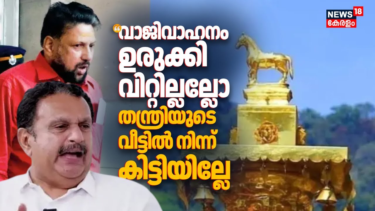 "വാജിവാഹനം ഉരുക്കി വിറ്റതൊന്നും ഇല്ലല്ലോ; തന്ത്രിയുടെ വീട്ടിൽ നിന്ന് കിട്ടിയില്ലേ": K Muraleedharan