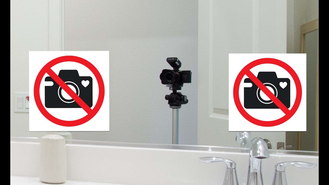 How to quickly & easily clone out your camera and tripod from a bathroom mirror.