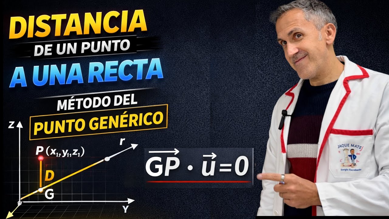 Cómo Calcular la Distancia Punto-Recta en el espacio | Ejemplo Resuelto con Punto Genérico