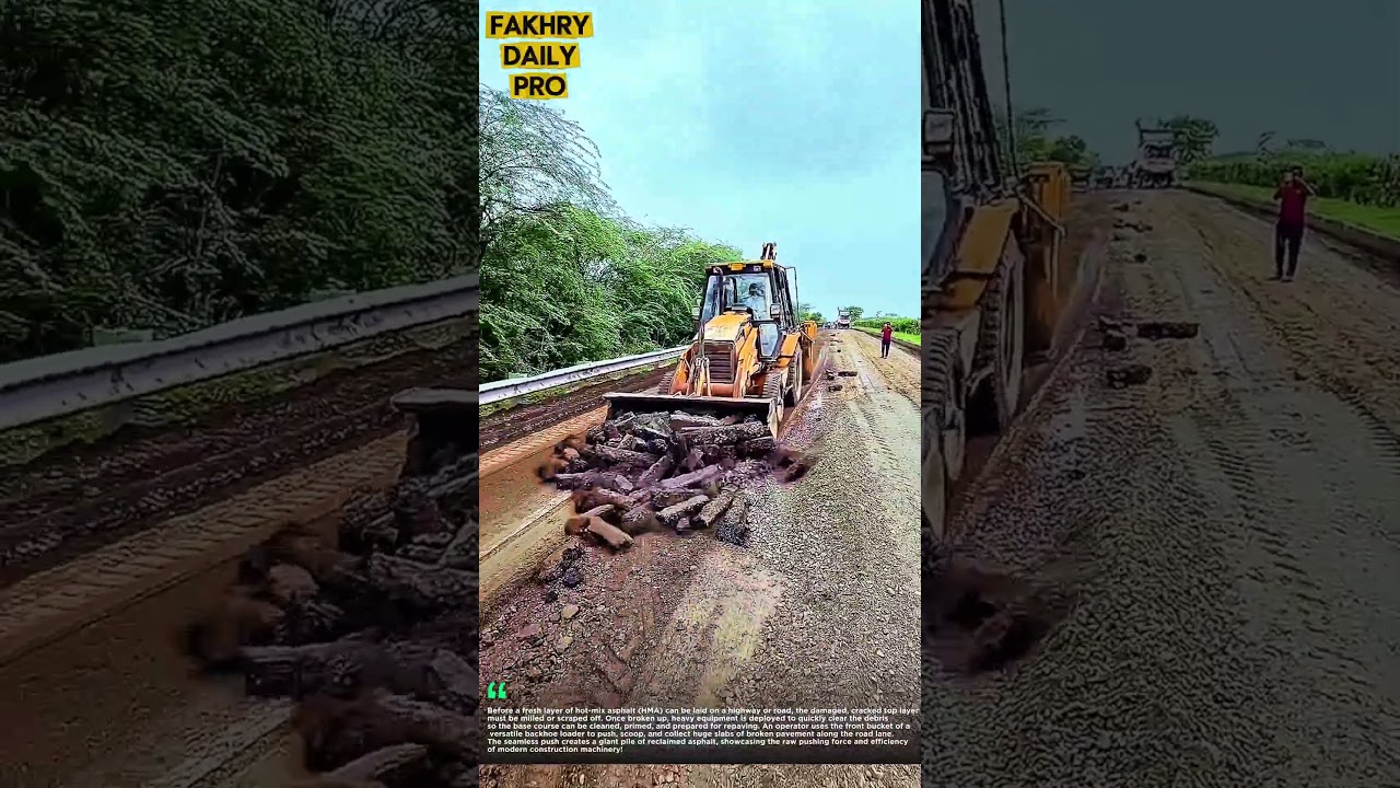 Massive Asphalt Cleanup! How Old Roads Are Prepared for Resurfacing #engineering #buldozer #skills