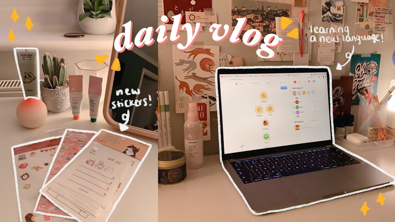 emerging from a rut 🍓 | vlog ep. 2: learning mandarin, cooking pasta & a sticker haul!