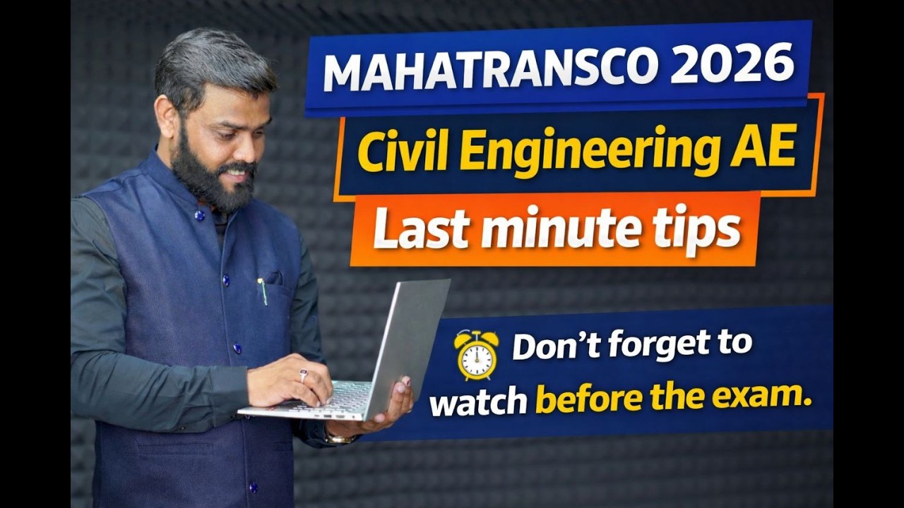 Last-Minute Tips | MAHATRANSCO CIVIL AE-II | BY KP SIR | #MAHATRANSCO #IBPS #CIVILAE #mahatransco