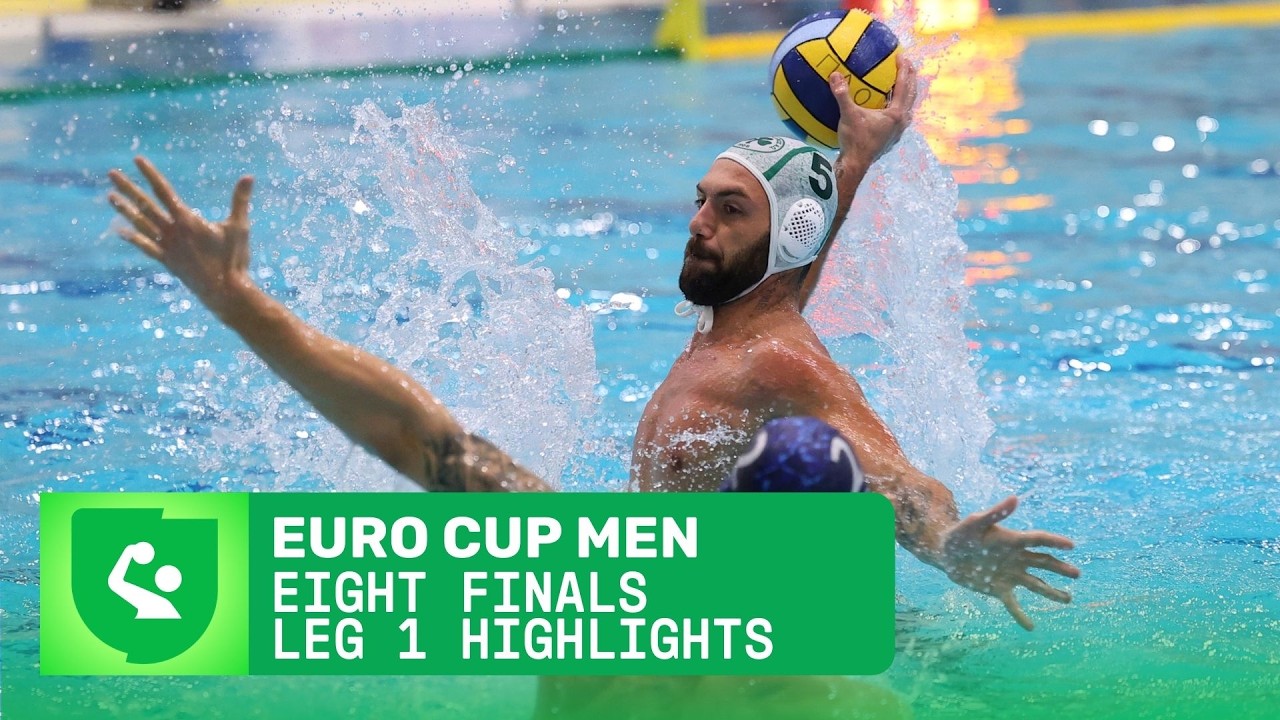 HIGHLIGHTS | BIG Start to the Eight Finals 🔥 | Water Polo Euro Cup Men Eight Finals Leg 1