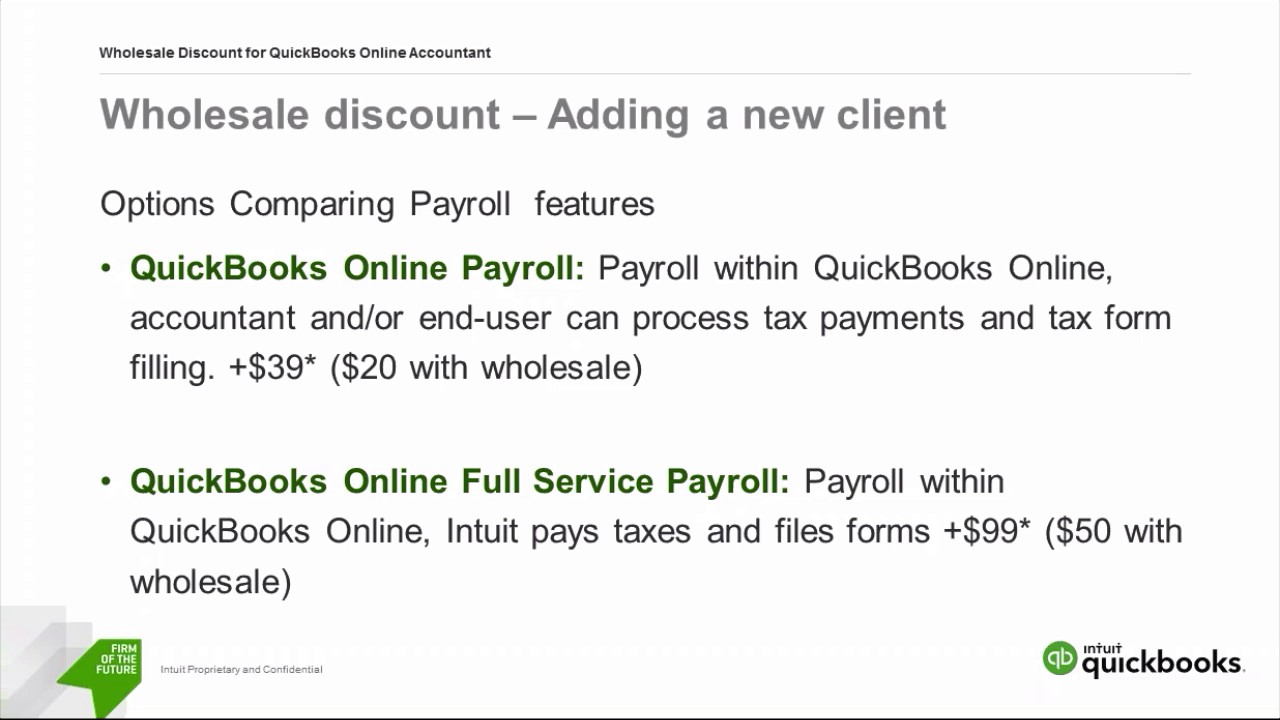 Moving Clients to QuickBooks Online with Wholesale Discounts through QBOA