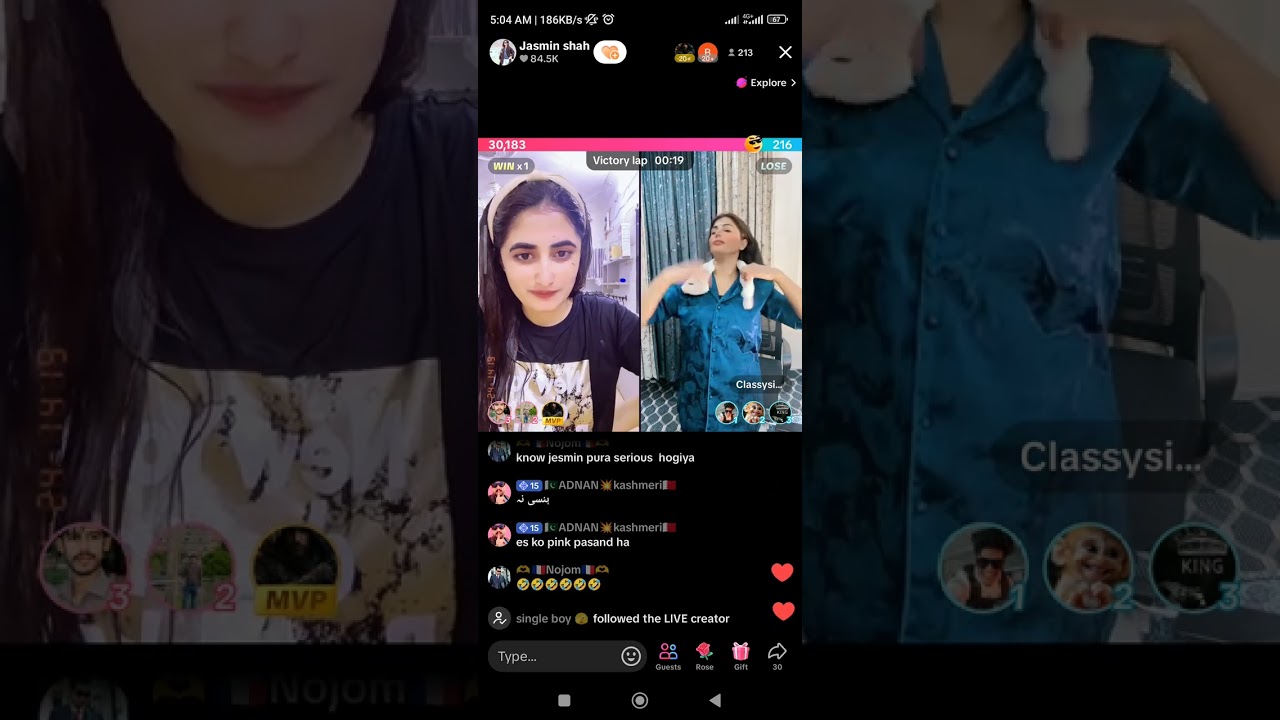 🥵🔥sidra vs jasmeen 🥵🔥🥵🔥 TikTok live punishment 🥵🔥