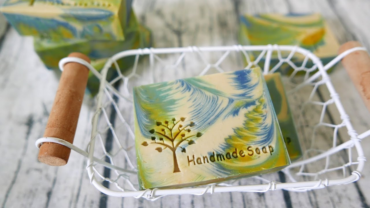 電波渲母乳皂DIY - zigzag cosmic wave swirl handmade soap tutorial  - 手工皂