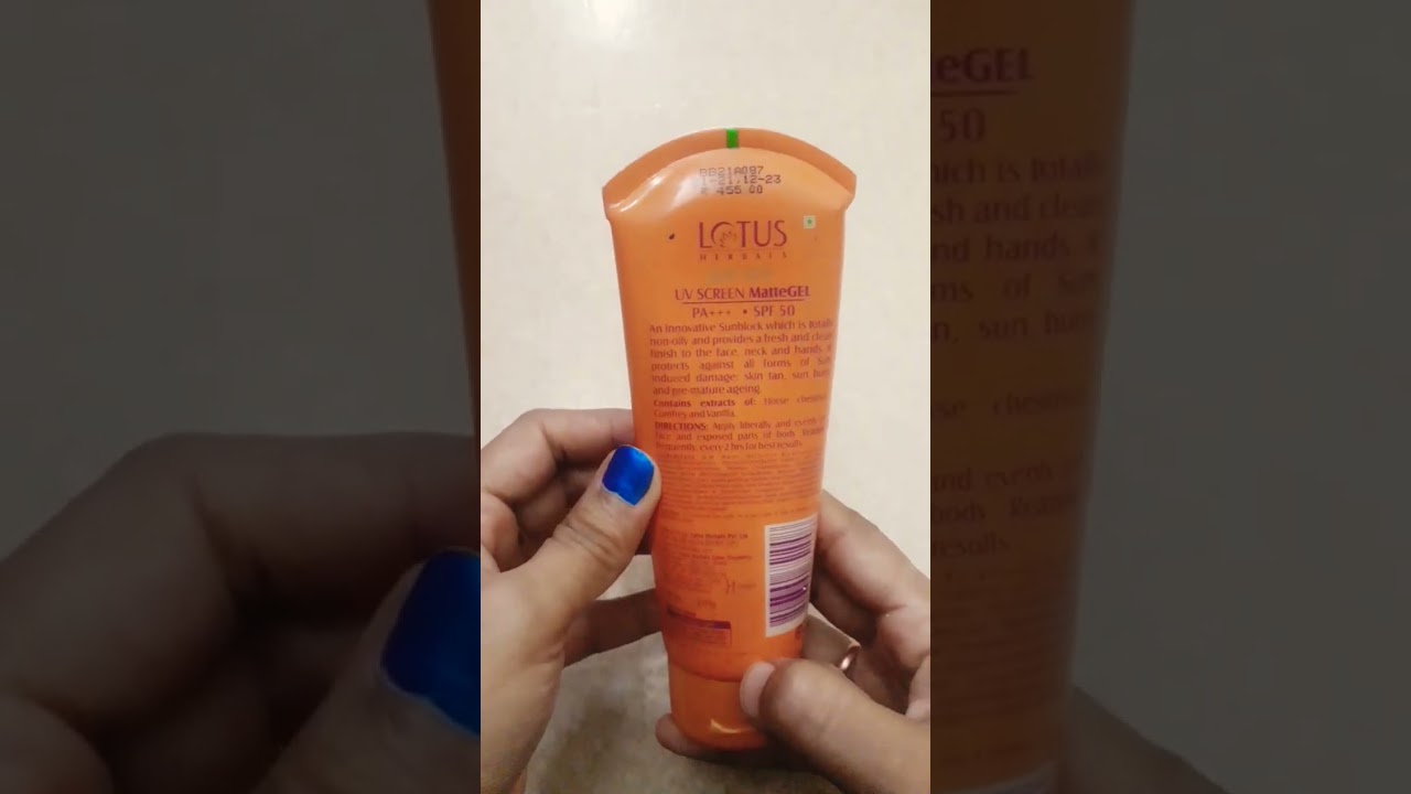 Lotus Matte Gel sunscreen with spf50 #shorts #viral |RR Beauty &Lifestyle