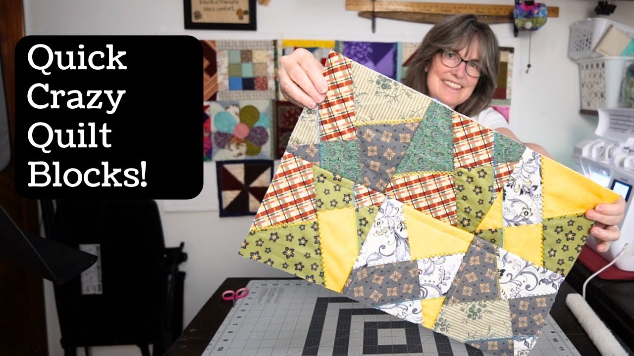 How to Make Easy Stack and Slash Crazy Quilt Blocks
