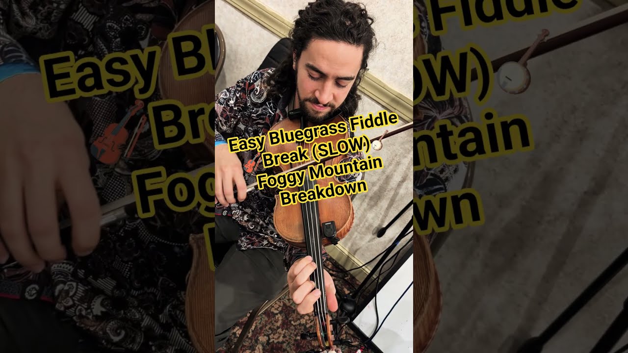 🎻Easy Bluegrass Fiddle Break (SLOW) for Foggy Mountain Breakdown 🪕 #fiddle  #banjo #bluegrass