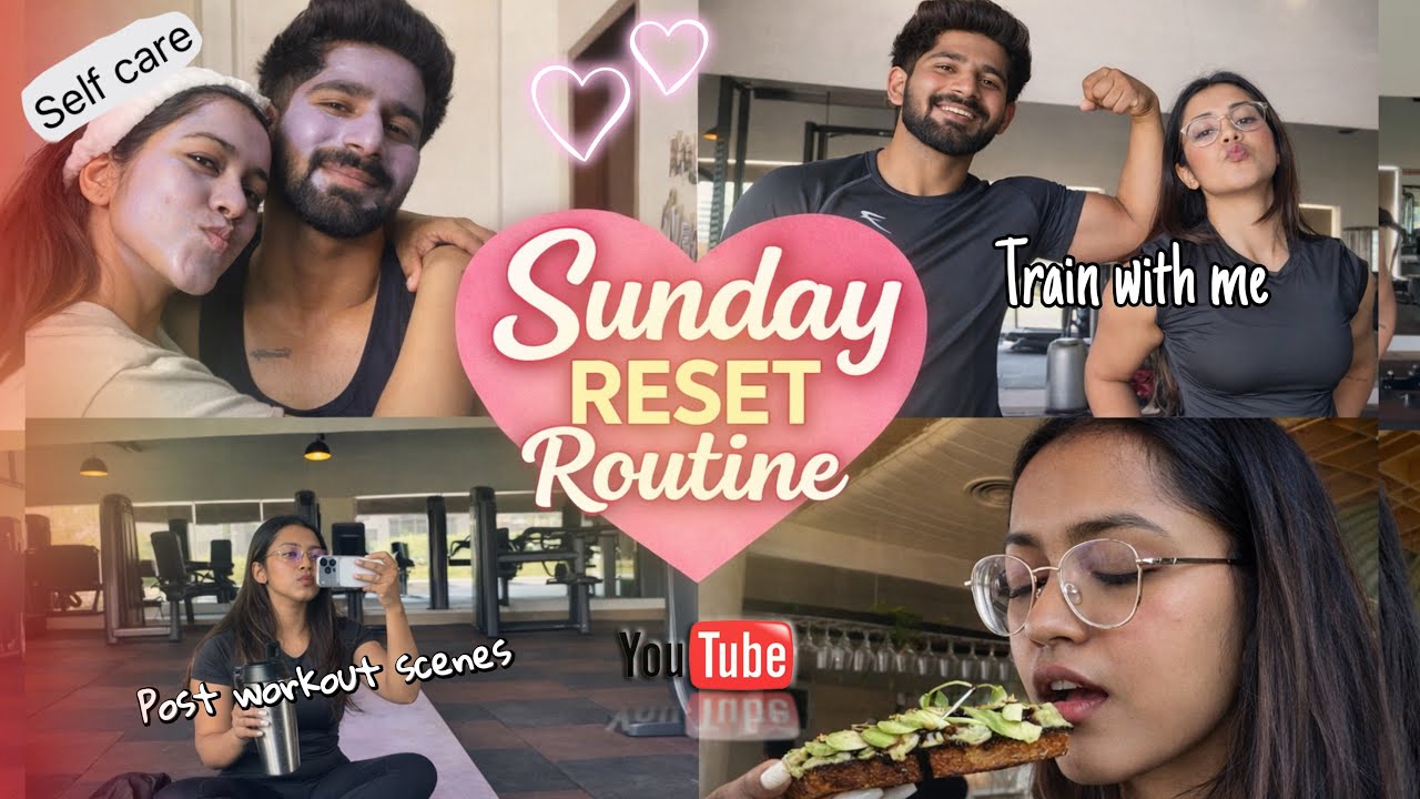 Sunday Reset 💌| workout in new Gym 💪🏻| post workout scenes  ✨