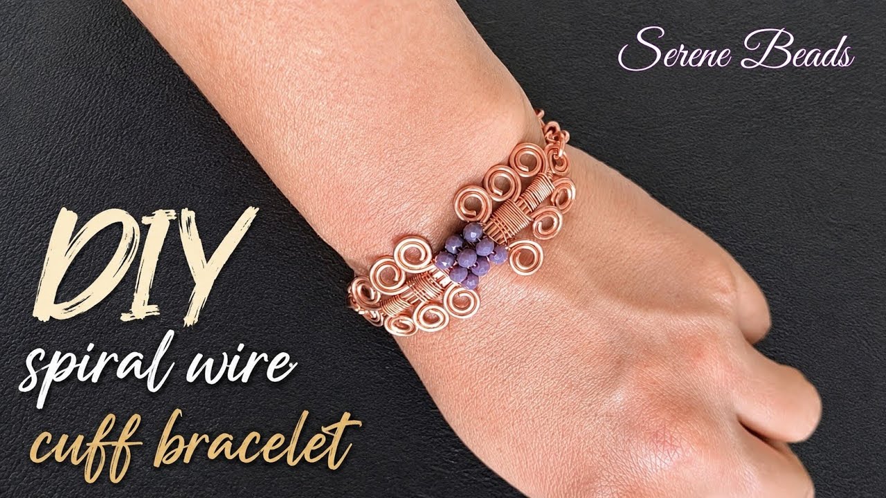 Spiral wire bracelet | Diy easy wire bracelet | Step by step wire bracelet tutorial