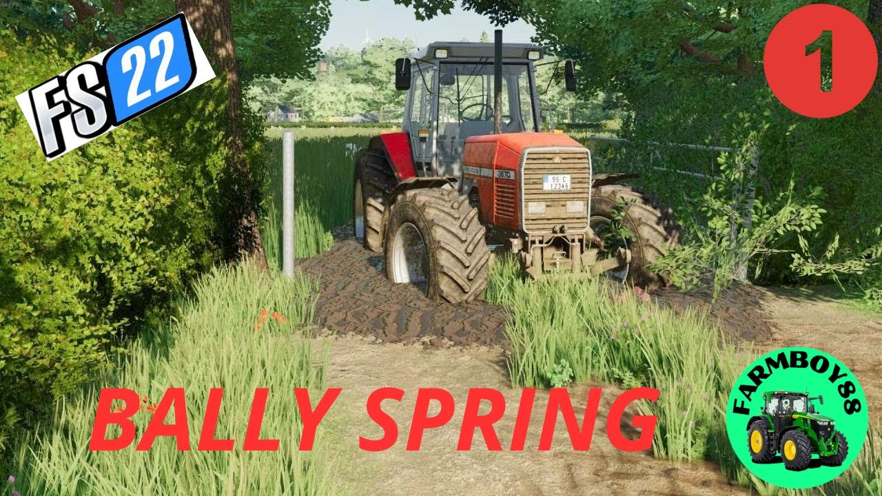 Daggerwin's karta -Avs 1 Bally spring- Farming simulator 22