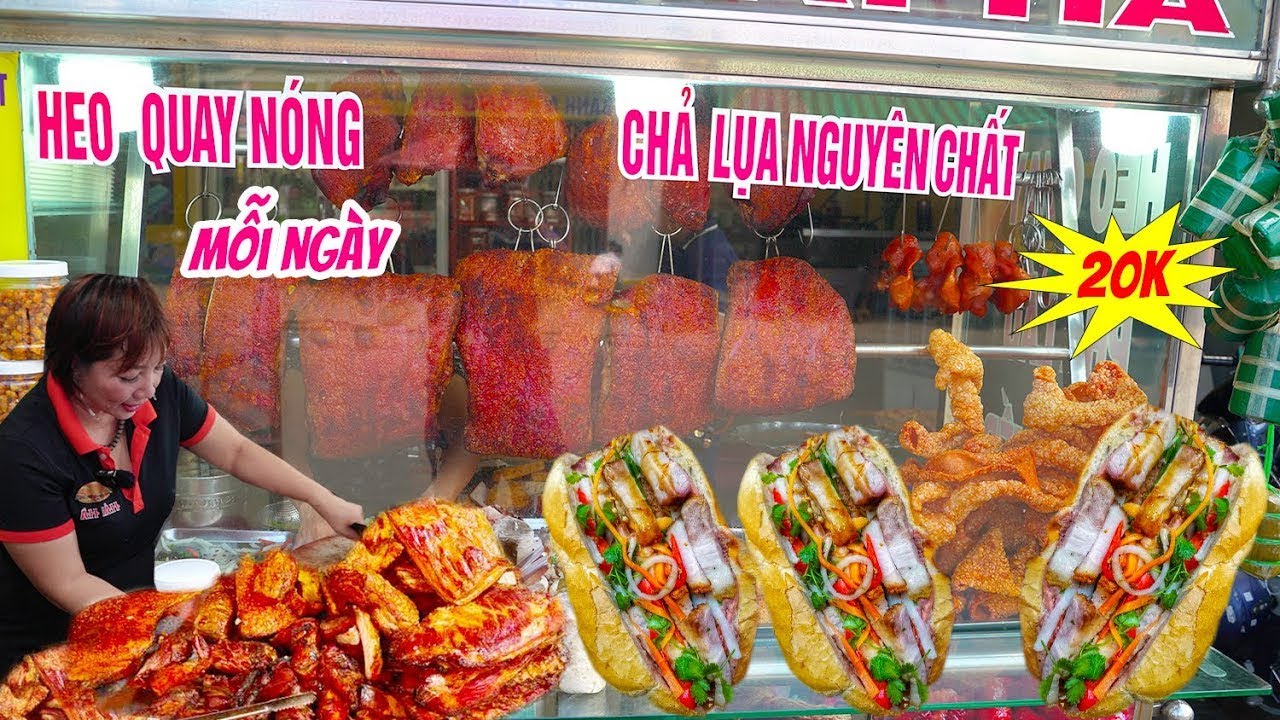 Ăn Bánh Mì Heo Quay Nóng Siêu Ngon Khách Xếp Hàng Mua Từ Sáng Ở Sài Gòn