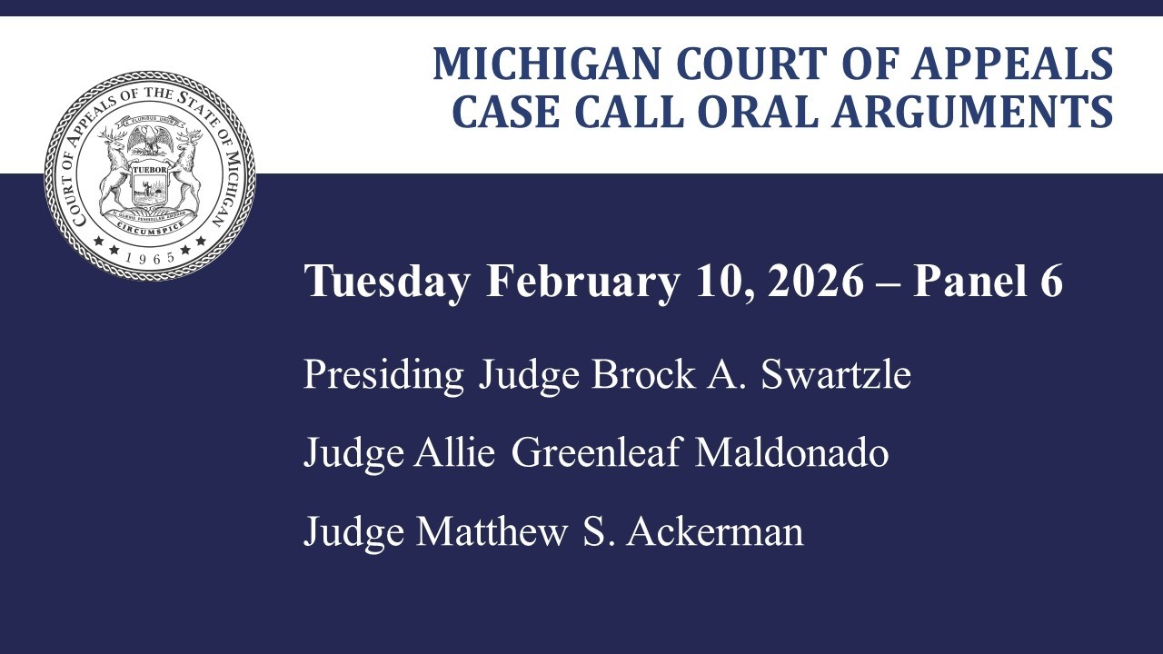 MCOA Oral Arguments February 11, 2026 - Panel 6
