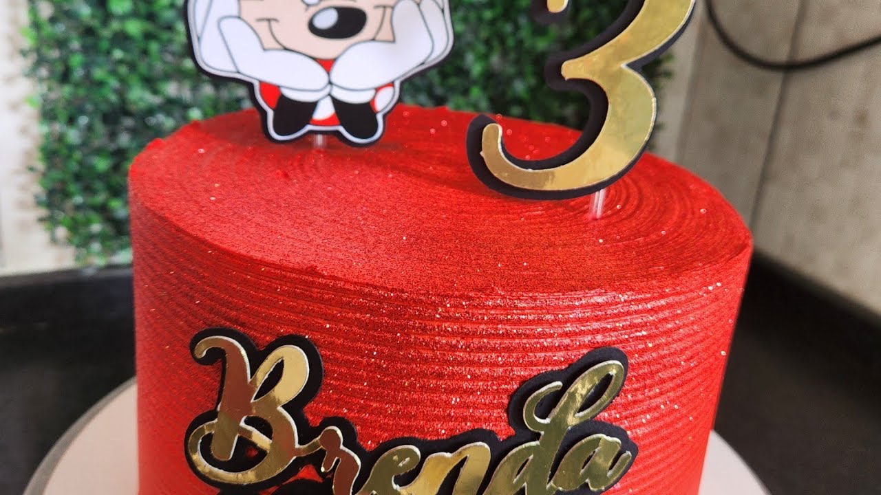 BOLO MINNIE | ASSIM NÃO AMARGA O CHANTININHO VERMELHO E AINDA ECONOMIZO NO CORANTE | ATELIÊ DOCE